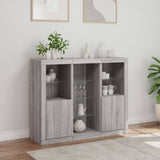 Sideboards with LED Lights 3 pcs Grey Sonoma Engineered Wood 3209126