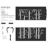 Garden Gate 85 x 100 cm Powder-coated steel Black Lockable 42015869
