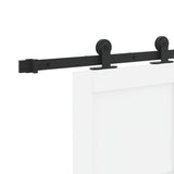 Sliding Door ORKDAL White 93 x 202 cm Solid Pine Wood 3333487