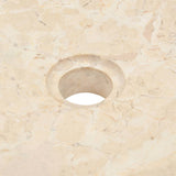 Bathroom Vanity Cabinet Solid Teak with Sink Marble Cream 3058162
