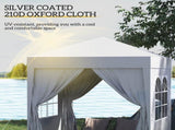 2 x 2 m Garden Pop Up Gazebo, Wedding Party Tent Marquee, Water Resistant Awning Canopy with T3398P310354