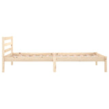Bed Frame without Mattress Solid Wood Pine 100x200cm 810420