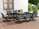 Dining Set Anthracite, Grey Textilene, Powder-Coated Steel Large 3060286