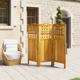 3-Panel Room Divider 121.5x2x115 cm Solid Wood Acacia 318546