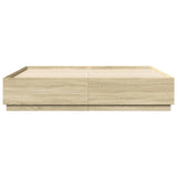 Bed Frame with LED without Mattress Sonoma Oak 200x200 cm 3209585