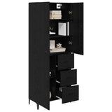 Highboard Black Oak 69.5 x 34 x 180 cm Engineered Wood 3416082