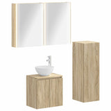 Bathroom Furniture Set 4 pcs Sonoma Oak 3407425