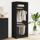 Wardrobe Black 80x50x200 cm Engineered Wood 3307793
