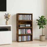 CD Storage Rack 4 pcs Smoked Oak 40 x 17 x 17 cm 8012720