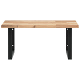 Basin Shelf Wall Mounted Steel and Solid Wood Acacia 3302873