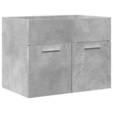 2 Piece Bathroom Furniture Set Concrete Grey Engineered Wood 856373
