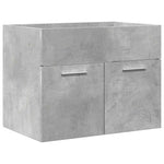 ZNTS 2 Piece Bathroom Furniture Set Concrete Grey Engineered Wood 856373