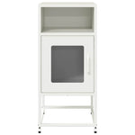 ZNTS Bedside Cabinet White 36x39x78 cm Cold-rolled Steel 853415