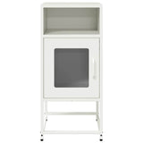 ZNTS Bedside Cabinet White 36x39x78 cm Cold-rolled Steel 853415