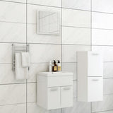 Bathroom Furniture Set White Engineered Wood 3071441