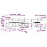 Outdoor Sofa Set 6 pcs Natural Solid Acacia Wood 3384985