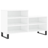 Shoe Cabinet High Gloss White 102x36x60 cm Engineered Wood 831398
