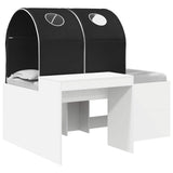 Bed with Tunnel 4 pcs Artisian Oak and Black Engineered Wood 3423514