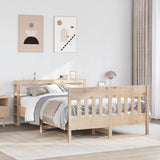 Bed Frame without Mattress 140x200 cm Solid Wood Pine 3306264