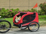 Steel Dog Bike Trailer Pet Cart Carrier for Bicycle Kit Water Resistant with Hitch Coupler Travel T3398P548130
