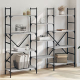Bookshelf Grey Sonoma 160x28.5x136.5 cm Engineered Wood 838876