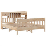 ZNTS Bed Frame without Mattress 180x200 cm Super King Solid Wood Pine 3323251