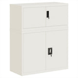 File Cabinet White 90x40x110 cm Steel 3188310