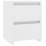 Bedside Cabinets 2 pcs White 30x30x40 cm Engineered Wood 800514