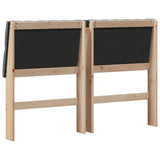 Upholstered Headboard Dark Grey 140 cm Solid Pine Wood 879340