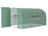 Large Polytunnel Walk In Greenhouse, Plant Gardening Tunnel Green House with Metal Hinged Door, T3398P318833