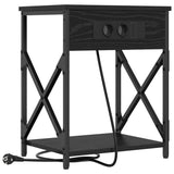 Bedside Cabinet 2 pcs Black Oak 41 x 31 x 51 cm Engineered Wood 859506