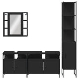 Bathroom Cabinet Set Black 3214745