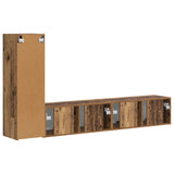 TV Cabinet Set Wall-mounted 3 pcs Old Wood Engineered Wood 3408995