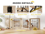 4 Panel Freestanding Pet Gate, Indoor Dog Barrier with Lockable Door, Support Feet, 360&deg Flexible T3398P425272