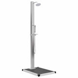 Outdoor Shower with Tray WPC Stainless Steel 3051286