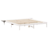 Bed Frame White 180 x 200 cm Solid Pine Wood 873179