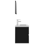 ZNTS Bathroom Furniture Set Black Engineered Wood 3071676