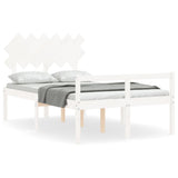 Senior Bed without Mattress White Small Double Solid Wood 3195517