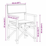 Director Chair Grey Solid Teak Wood 42008018