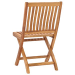 ZNTS Folding Garden Chairs 4 pcs Solid Teak Wood 3072804