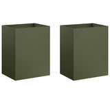 Garden Planter 2 pcs Olive Green 40 x 30 x 40 cm 8005477