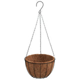 Hanging Planters 4 pcs with Coco Liners Black 35x52 cm Steel 319358