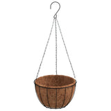 Hanging Basket Brackets with Planters 4 pcs Black Steel 3188013