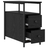 Bedside Cabinet 2 pcs Black oak 30 x 60 x 60 cm Engineered wood 871276