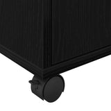 Rolling Cabinet Black Oak 45 x 38 x 54 cm Engineered Wood 862670