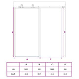 Sliding Door Gold 102,5x205 cm Frosted ESG Glass and Aluminium 155195