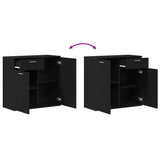 Sideboard Black Oak 80x36x75 cm Engineered Wood 862010