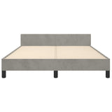 Bed Frame without Mattress Light Grey 180x200cm Super King Velvet 349908