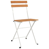 Folding Bistro Set Natural Wood 3152101