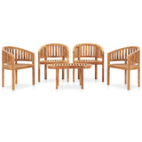 Garden Lounge Set Natural Teak Smooth-sanded teak hardwood Medium 3059963